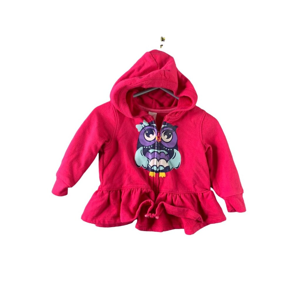 Cuddle Bear Girls Infant Baby Size 12 Months Zip Up Hoodie Jacket Sweatshirt pin